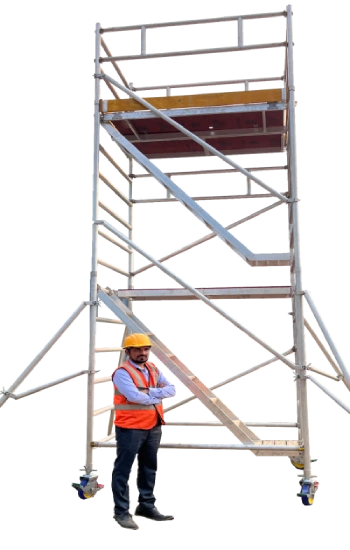 Double Platform Scaffolding Ladder 1 1 4